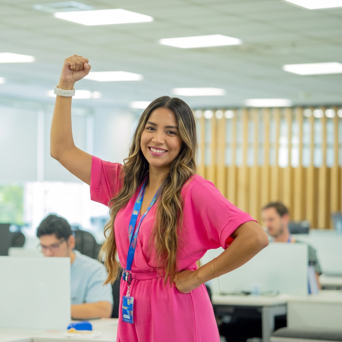 Practicante de Walmart Chile en la oficina central