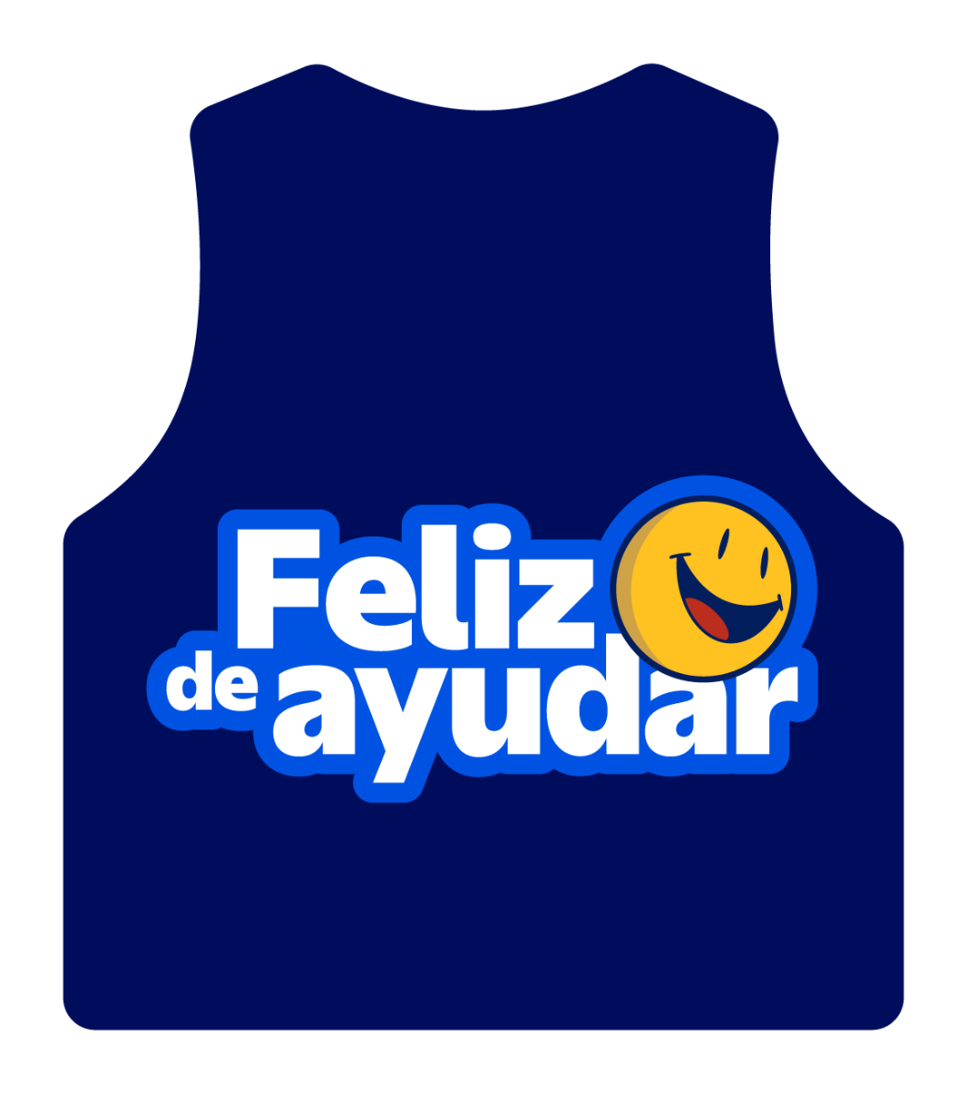 Chaleco Walmart: Feliz de ayudar